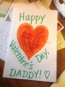 The little guy may only be 7 months, but he actually helped color the heart on this one.