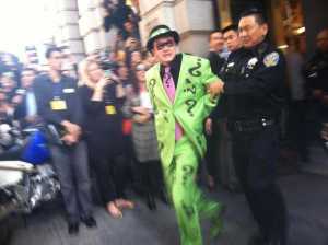 A bank heist by The Riddler foiled again.