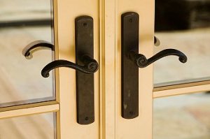 Note: Our French doors don't look nearly as nice as this stock image. :)