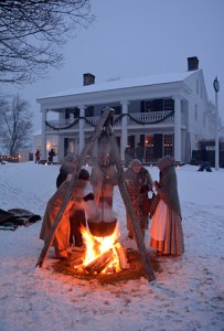 Hot wassail from a cauldron. (Courtesy of The Farmer's Museum)